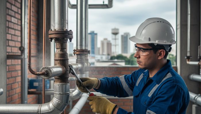Manutenção de Tubulação de gás